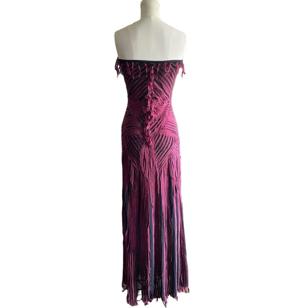 RARE Beatriz Camacho Black Sangria Strapless Column Gown Avant Garde Dress US 8 - Picture 4 of 5